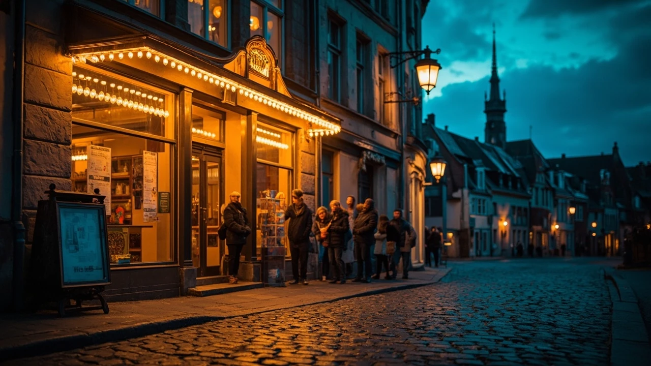Kino Heidelberg: Spielstätte in der Altstadt am Abend