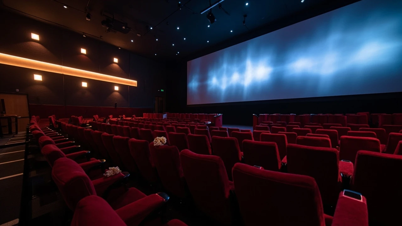 Cineplex Siegburg Kinosaal mit roten Sitzen und großer Leinwand